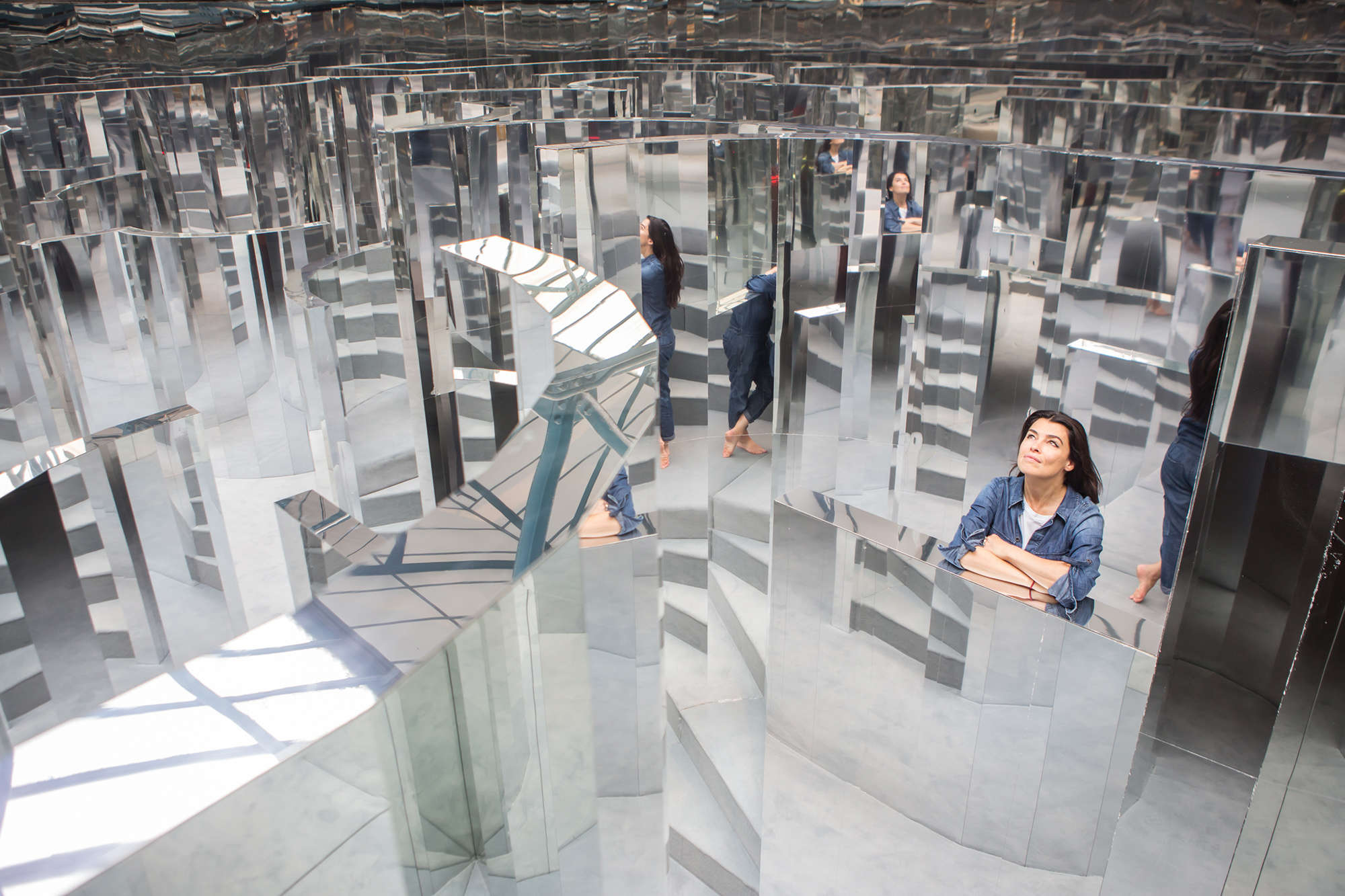 London, UK. 20 September 2016. Award-winning set designer Es Devlin opens  her first solo installation, Mirror Maze. Mirror Maze will be exhibited for  five days at Copeland Park in Peckham from 21
