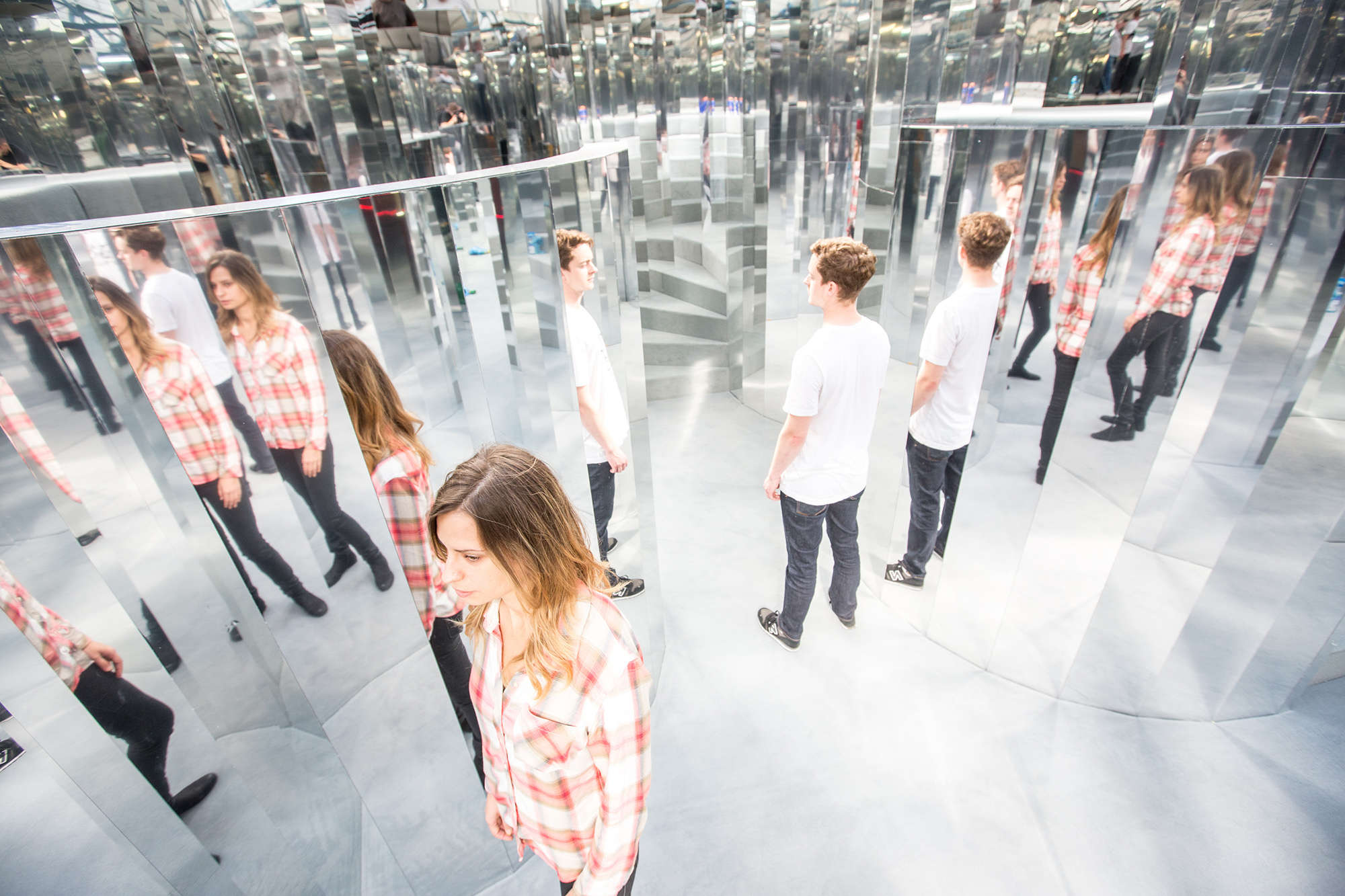 London, UK. 20 September 2016. Award-winning set designer Es Devlin  (pictured) opens her first solo installation, Mirror Maze. Mirror Maze will  be exhibited for five days at Copeland Park in Peckham from